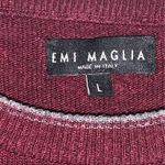 Emi Maglia Cashmere Blend Crewneck Sweater Red Size L Photo 1