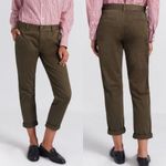 Current/Elliott The Confidant Pants In Army Green Chino Crop Trousers - Sz 24 Photo 15