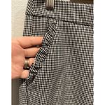 ZARA Ruffled Pockets White Black Plaid Pants Photo 2