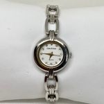 Côte d’Azur women watch silver tone 25mm round case quartz analog link running Photo 0