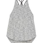 Lululemon athletic Grey and White 2 in 1 Raise The Barre Tank Top Size 6 Photo 2