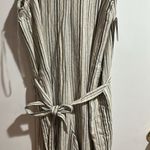 Sonoma  Striped Sleeveless V-Neck Romper w a tie belt and pockets NWT Photo 2