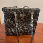 Anne Klein  shoulder bag black silver faux animal print purse size medium Photo 0