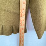 Loft Brown Wool Blend Ruffle Zip Front Office Casual Peplum Jacket Cardigan XS Photo 8