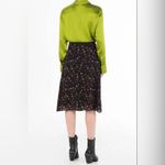 The Kooples  Women's Black Silk Floral Print High Waist Midi Skirt‎ 0 Photo 2
