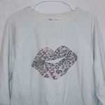 Wildfox Leopard Print Lips Pullover Crew Neck Sweatshirt size small Photo 3