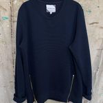 Addison Bay Active Rib Zip Everyday Crewneck Sweatshirt Blue Size XL Photo 1