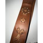 Y2K‎ Vintage Iceberg Belt Leather Embroidered Size 42 Retro Style 41" Boho Hobo Brown Photo 10
