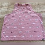 Women’s Sz Small Mauve The Nike Tee Racer Back Cotton Graphic Athletic Tank Photo 0