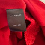 Robert Rodriguez  Relaxed Low-Rise Drawstring Silk Shorts, Crimson Size XS Photo 7