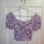 Urban Outfitters Y2k Purple Crop Top Graphic Short Sleeve Top NEW W-525 Sz XS Photo 3