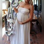 Fillyboo Zippora Cream Maxi Strapless Eyelet Maternity Dress Fairy Bohemian Size undefined Photo 9