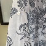 Eden & Olivia  Cotton Floral Blouse White/Blue M Photo 4