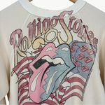 NWOT People of Leisure Rolling Stones Raglan Sweatshirt | Medium | Vintage White Photo 6