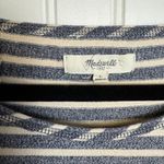 Madewell Blue Ivory Stripe Long Sleeve Knit Top Boxy N19 Photo 1