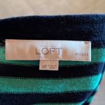 Loft NWOT  Petites Navy Blue Green Button Up Cardigan Size MP Photo 5