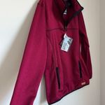 Powder River Outfitters Panhandle Womens 1/4 Zip Pullover Burgundy Pockets Large Red Photo 5