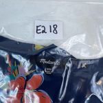 Madewell Size XXS Bird of Paradise Tie Front Silk Top V-Neck Shirt Sleeve Blouse Photo 11