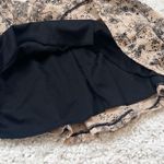 Joe Benbasset Pull On Floral Lace Mini Skirt Nude Black Flare A Line XL Stretchy Photo 3