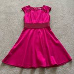 Eliza J Pintucked Waist Seamed Ponte Knit Fit & Flare Dress Photo 0