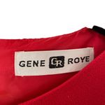 Gene Roye Vintage Wool Dress Black Red Diamond Long Sleeve size 12 Women’s Photo 2