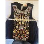 Anthropologie‎ Samant Chauhan Floral Embroidered Tiered Maxi Dress Women's 0 (S) Black Photo 12