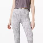 Lululemon wunder under high rise crop leggings Sz 6 jacquard moonphase silver Photo 0