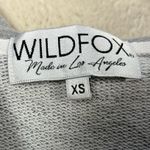 Wildfox  Gray Floral Zip Up Hoodie size XS Photo 3