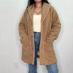 Susan Graver  Camel Sherpa Teddy‎ Coat Button Front Jacket Small Shacket Photo 11