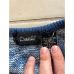 90's Vintage women's sweater vest blue white‎ chunky Catalina wool medium Photo 1
