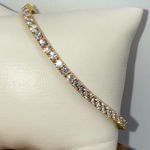 Elegant Gold tennis Bracelet /moissanite Photo 0