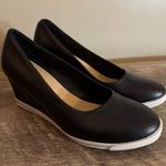 Pierre Dumas Black Faux Leather Wedges Shoes Women’s Size 9 Photo 0