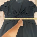 Lafayette 148 New York Black Long Sleeve Twist Front Handkerchief Hem Dress 16W Photo 13