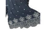 American Eagle Black Embroidered Flowy Blouse Size S Photo 8