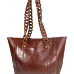 Patricia Nash Ivy Chain Link Vegetable Tanned British Tan Leather Bag Purse Photo 0