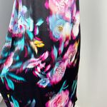 Deha Women's Feeling Feminine Floral Midi Satin Dress Black/Multicolor Size S Pink Photo 5