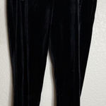 Chico's  Womens 2 US 12 Black Velvet Ankle Pants Pull On Preppy Career Holiday Photo 0