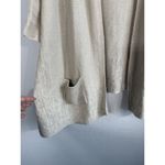 Marla Wynne Tan Boxy Cardigan Poncho Open Front w Pockets Size M/L Linen Blend Size L Photo 6