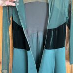 Nah Nah Evening Maxi Formal Dress 6 Green Beaded Velvet Bodice Mesh Top Zip Up Photo 6