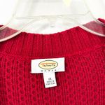 Talbots  Plus Size 1X Cardigan Knit Sweater Red Cable Button Front Office 1722 Photo 8