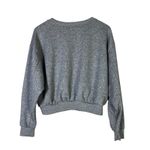 New Look Distressed Ripped Cotton Cropped Sweatshirt Womens L Gray Y2K Grunge Photo 4
