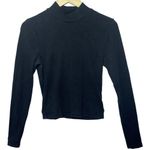 Abercrombie & Fitch  Soft AF Essentials Black Knit Crop Turtleneck Sweater Size L Photo 1