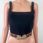 Animal Print Accent Elastic Belt Brown Photo 1