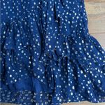 Lilly Pulitzer Cristiana Long Sleeve Chiffon Blue and Gold Midi Dress ~ Sz 00 🧡🍄 Photo 8