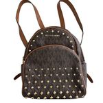 Michael Kors  Women's Abbey Medium Studded Leather Backpack Dark Brown NWOT Photo 6