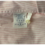 Lands' End Shirt Womens 4 Petite Pink White Stripe Button Up Preppy Nautical Photo 7