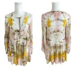 Young Fabulous and Broke  Rosa Mini Dress Olive Venus Tie Dye Oversized Boho XS Photo 1