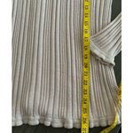 Baby Pink Plunging Neck L/S Ribbed Sparkle Party Glitter Large‎ Sweater VTG Y2K Photo 6