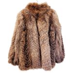 Vintage luxurious Genuine Fur Coat in shades of brown tan and cream Size M Photo 5