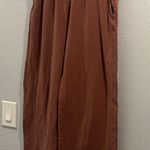 ZARA  Brown A-Line Maxi Pleated Jumpsuit Photo 0